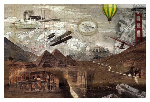 Framed World Travel Print