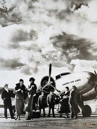 Framed At the Aviation Field NY 1948 Print