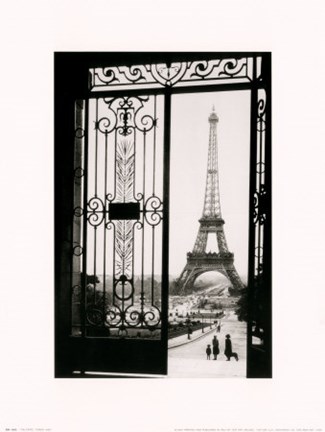 Framed Eiffel Tower, 1925 Print