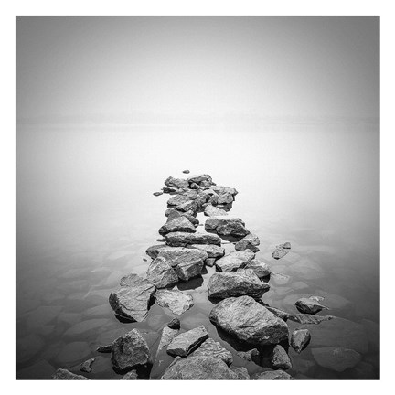 Framed Piled rocks Print