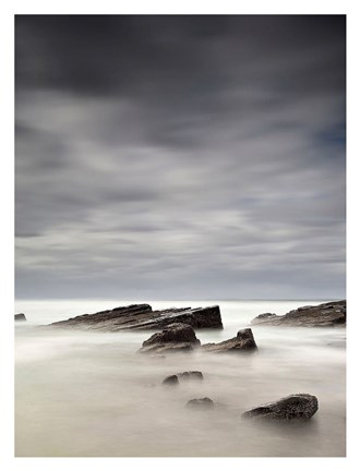 Framed Rocks in Mist 1 Print