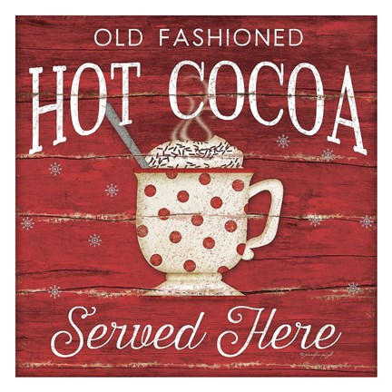 Framed Hot Cocoa Served Here Print