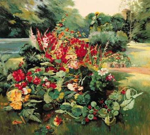 Framed Vue du Jardin Print