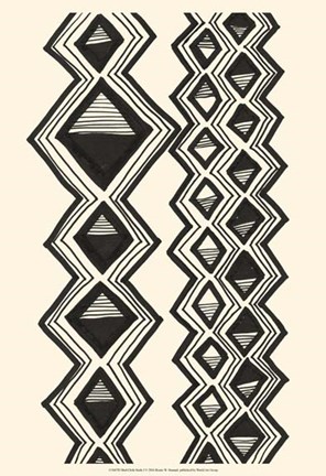 Framed Mud Cloth Study I Print