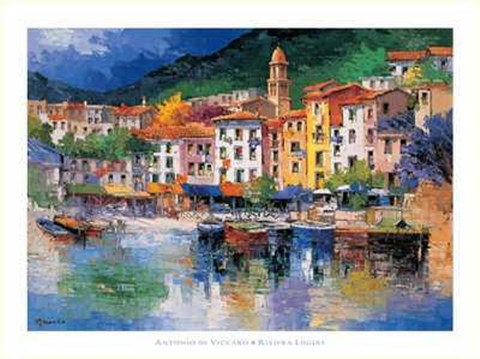 Framed Riviera Ligure Print
