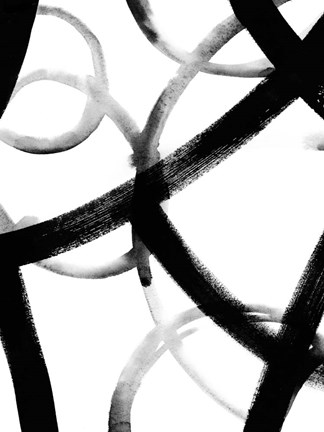 Framed Monochrome Ripple I Print