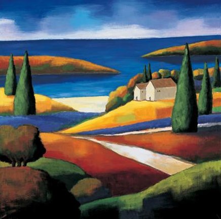 Framed Janine Clarke - Central Coast I Size 27.5x27.5 Print