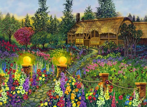 Framed Country Cottage Print