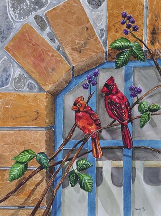 Framed Cardinals Print