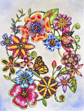 Framed Wall Flowers Print