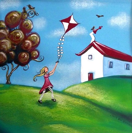 Framed Go Fly a Kite Print