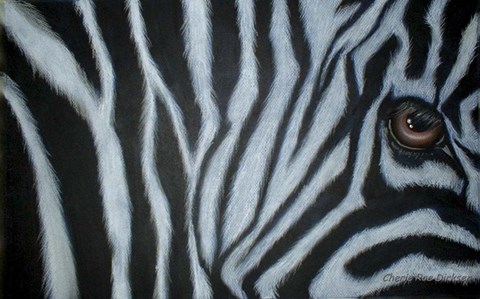 Framed Zebra Eye Print