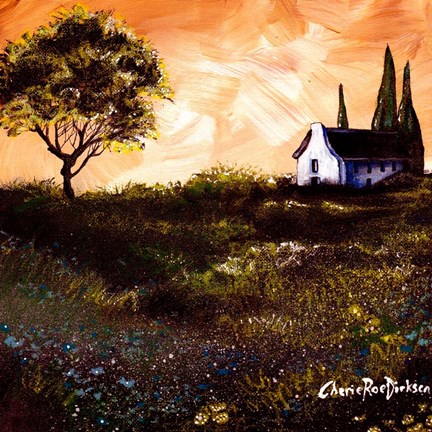 Framed House in The Fields 1 Print