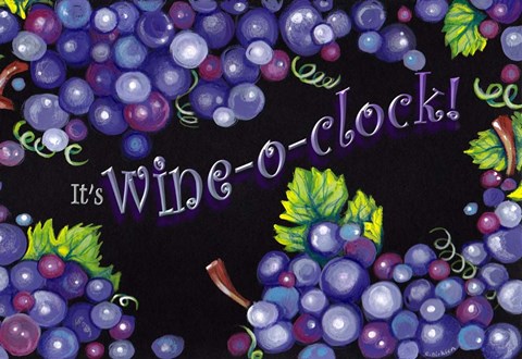 Framed Wine O&#39;Clock Grapes Print