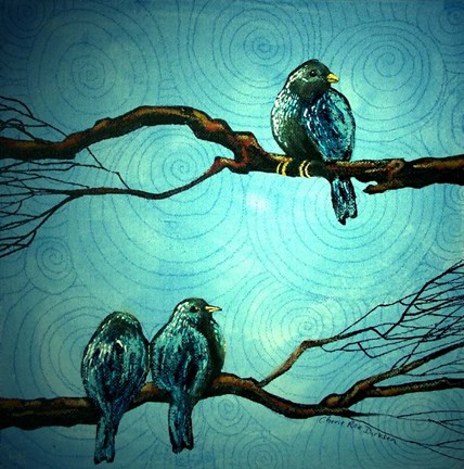 Framed Evening Tweet Print