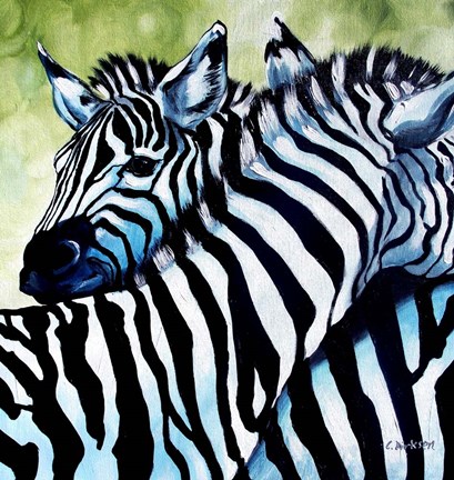 Framed Zebra Love Print