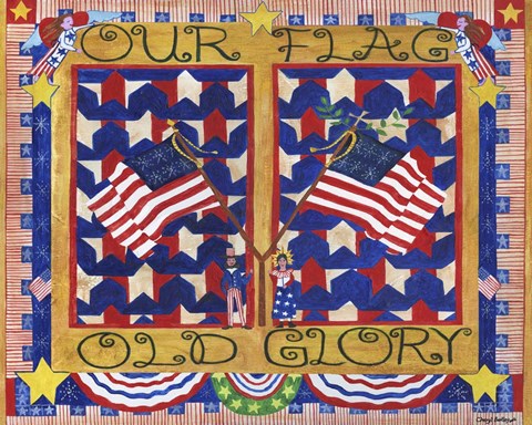 Framed Our Flag Old Glory Print