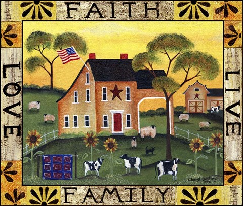 Framed Faith Family Live Love Lang Print