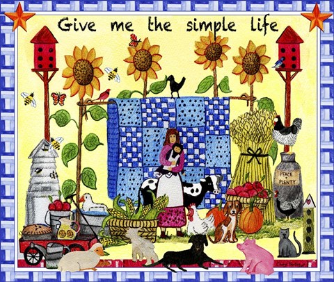 Framed Give me the Simple Life Lang Print