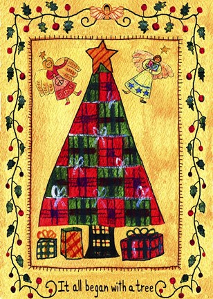 Framed It All Began With Angel Tree Print