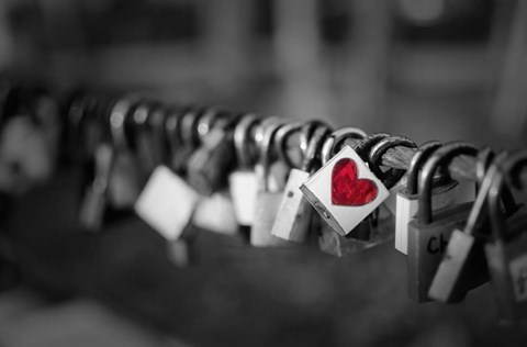 Framed Pop of Color A Locks of Love to Go Around Print