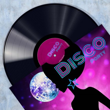 Framed Vinyl Club, Disco Print