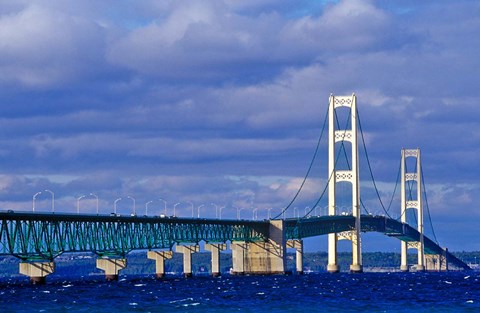 Framed Mackinac Bridge, Michigan Print