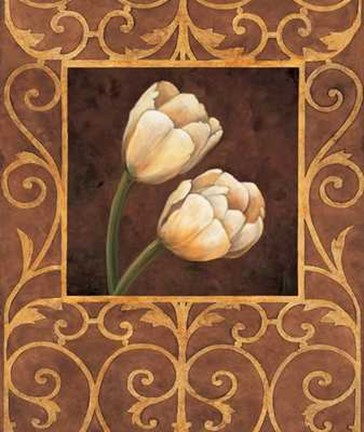 Framed Ornamental Tulips Print