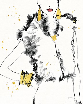 Framed Fashion Strokes IV Print