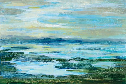 Framed Northern Lake Green Print