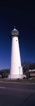 Framed Lighthouse at the roadside, Biloxi Lighthouse, Biloxi, Mississippi Print