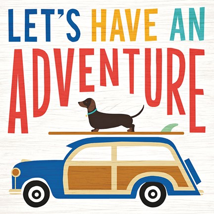 Framed Beach Bums Woodie Print