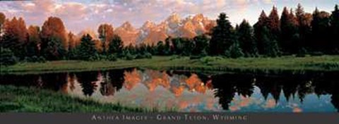 Framed Anonymous - Grand Teton Size 54.5x19 Print