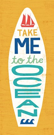 Framed Beach Bums Surf Board IV Print