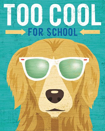 Framed Beach Bums Golden I Cool Print