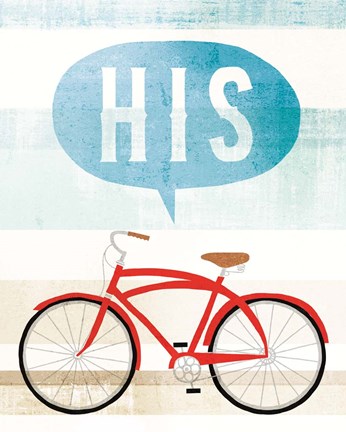 Framed Beach Cruiser His II Print