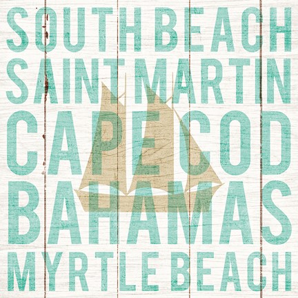 Framed Bon Voyage Boat Print