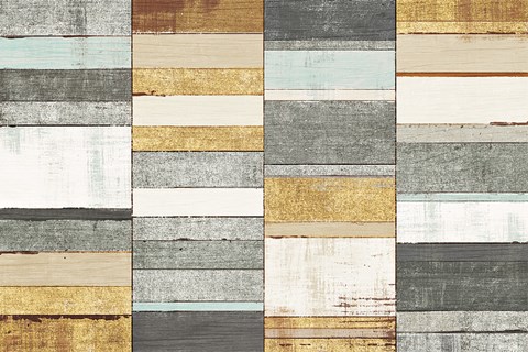 Framed Beachscape I Gold Neutral Print