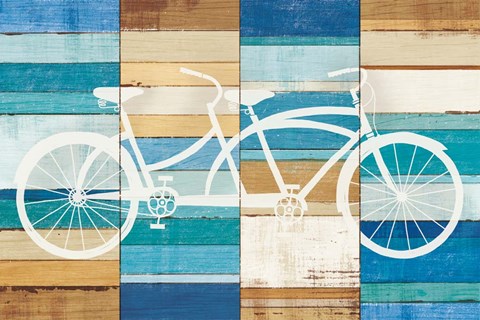 Framed Beachscape Tandem Cruiser Print