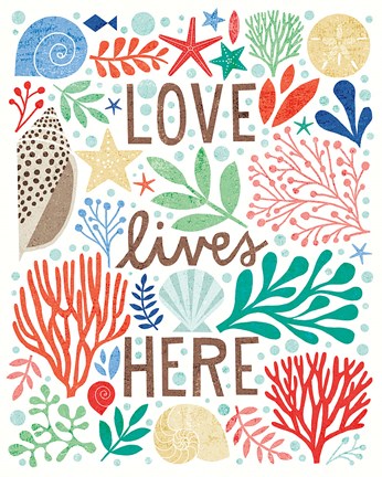 Framed Under Sea Treasures II Print