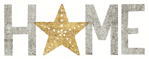 Framed Under Sea Treasures Home Gold Neutral Print