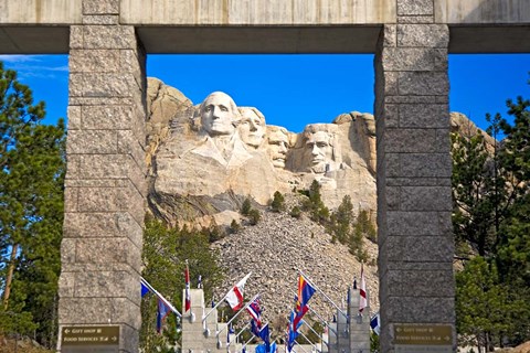 Framed Entrance to Mount Rushmore National Memorial, South Dakota Print