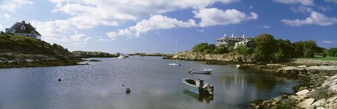 Framed Boats in the ocean, Ocean Drive, Newport, Rhode Island Print