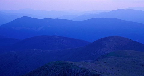 Framed View From Mt Monroe on Crawford Path, White Mountains, New Hampshire Print