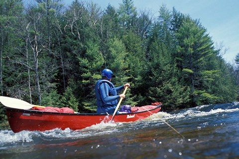 Framed Paddling on the Suncook River, Tributary to the Merrimack River, New Hampshire Print
