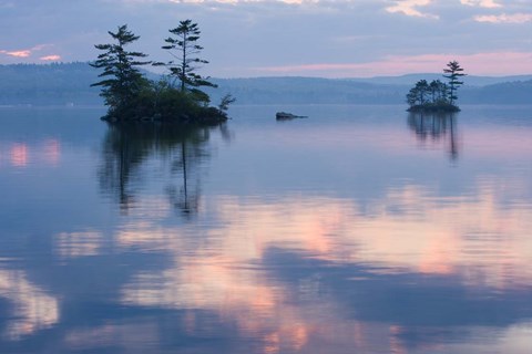 Framed Dawn on Lake Winnepesauke, Moultonboro Neck, Moultonboro, New Hampshire Print