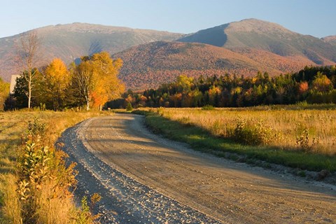 Framed Valley Road in Jefferson, Presidential Range, White Mountains, New Hampshire Print