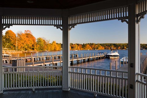 Framed View of Lake Winnipesauke, Wolfeboro, New Hampshire Print
