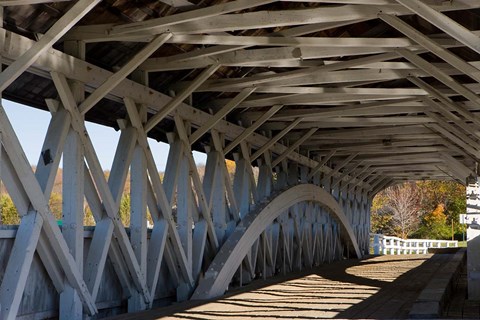 Framed Covered Bridge over the Upper Ammonoosuc River, Groveton, New Hampshire Print
