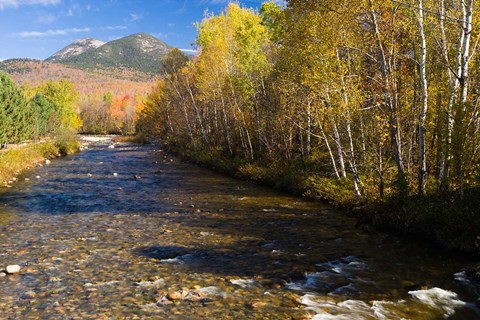 Framed Percy Peaks above Nash Stream, Stark, New Hampshire Print